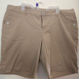 Lane Bryant Khaki Shorts With Silver Accents